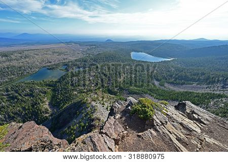 Three Creek Lake And Tam Mcarthur Rim From Tam Mcarthur Rim Trail In The Three Sisters Wilderness Ne