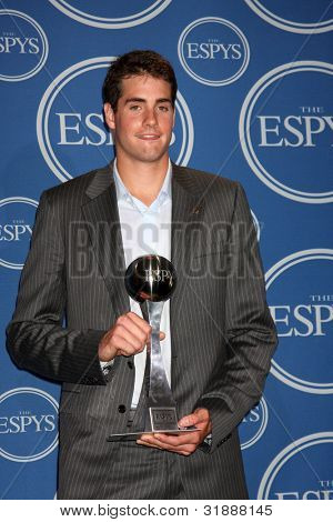 LOS ANGELES - JULY 14:  Tennis Player John Isner  in the Press Room of the 2010 ESPY Awards at Nokia Theater - LA Live on July 14, 2010 in Los Angeles, CA
