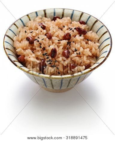 Sekihan, steamed sticky rice with red beans, Japanese food