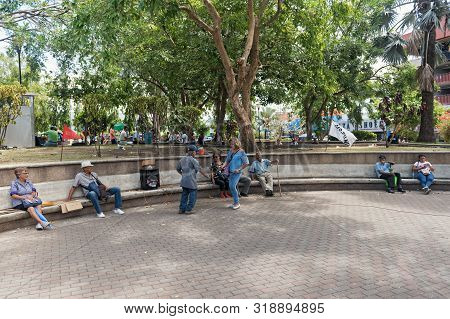 Couple Dancing In The Miguel De Cervantes Saavedra Park In David Panama