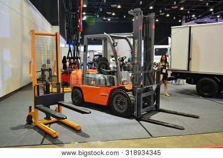 Pasay, Ph - Aug. 17: Hangcha Forklift On August 17, 2018 At Transport And Logistics In World Trade C