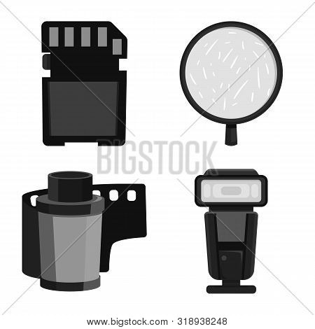 Vector Design Of Professional And Accessories Sign. Collection Of Professional And Work Stock Symbol