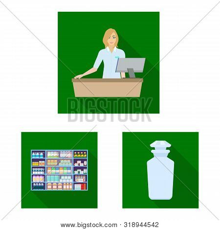 Isolated Object Of Hospital And Help Icon. Set Of Hospital And Healthcare Vector Icon For Stock.
