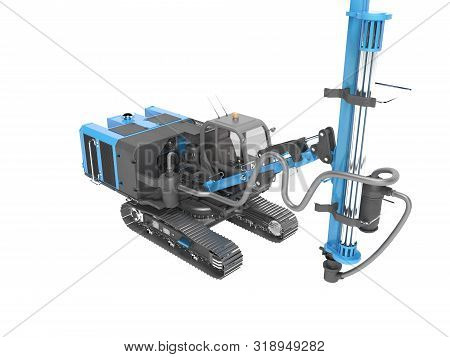 Blue Self Propelled Drilling Rig For The Construction And Laying Of Caterpillar Track Mounted Magest