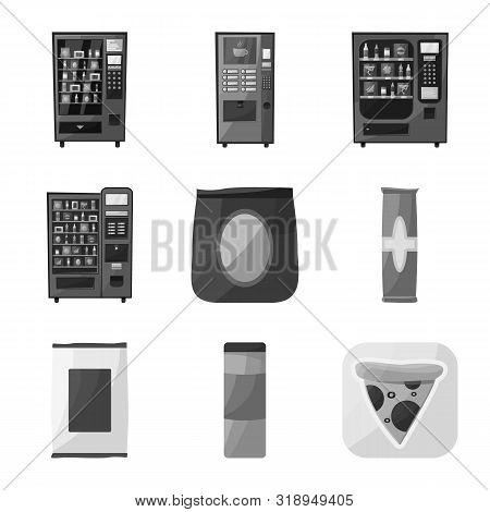 Vector Illustration Of Bar And Consumer Icon. Set Of Bar And Industry Stock Vector Illustration.