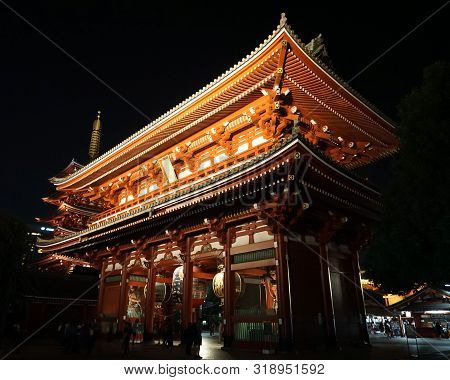 Tokyo / Japan - September, 16 2018: Hozomon Or 