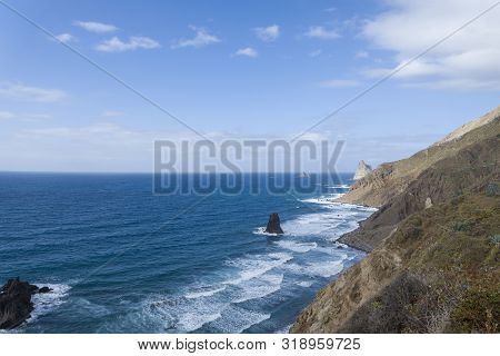 Mountains And Sea On The Island Of Tenerife.