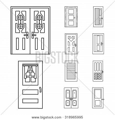 Vector Illustration Of Home And Design Sign. Set Of Home And Office Vector Icon For Stock.
