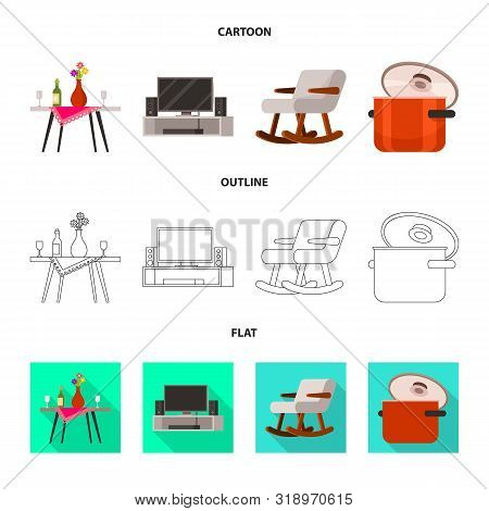 Vector Design Of Comfort And Equipment Icon. Collection Of Comfort And Furniture Stock Vector Illust