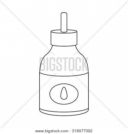 Vector Design Of Bottle And Dropper Logo. Set Of Bottle And Plastic Stock Vector Illustration.