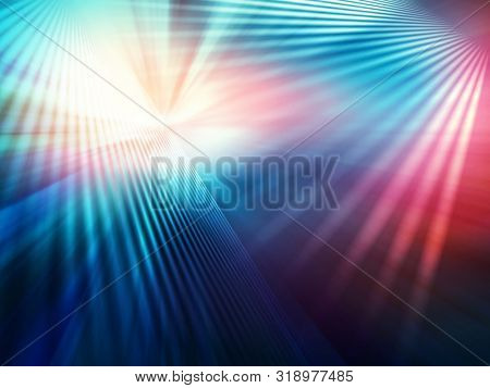 abstract geometric background of planes with divergent bundles of straight colourful rays