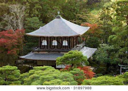Ginkakuji hopea Japanin temppeli Kioton provinssi, Japani