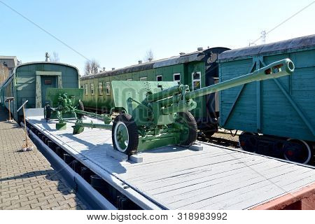 Kaliningrad, Russia - April 14, 2019: Division Guns 