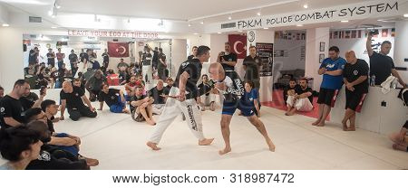 Kapap Instructor Altin Qoku, Demonstrates Disarm Techniques Against Knife Attack