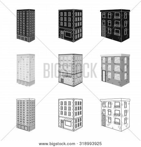 Isolated Object Of Construction And Building Icon. Set Of Construction And Estate Vector Icon For St