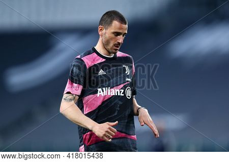 Torino, Italy. 21 April 2021. Leonardo Bonucci Of Juventus Fc  During The Serie A Match Between Juve