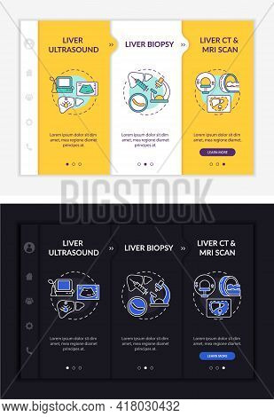 Liver Test Onboarding Vector Template. Responsive Mobile Website With Icons. Web Page Walkthrough 3 