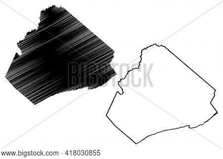 Mercer County, State Of West Virginia (u.s. County, United States Of America, Usa, U.s., Us) Map Vec