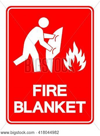 Fire Blanket Symbol Sign, Vector Illustration, Isolate On White Background Label. Eps10