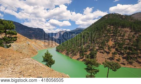 Aladaglar National Park In Taurus Mountains, Turkey. Turquoise  River On The Way To The Village Of K