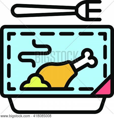 Frozen Food Icon, Supermarket And Shopping Mall Related Vector Illustration