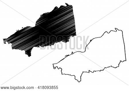 Pleasants County, State Of West Virginia (u.s. County, United States Of America, Usa, U.s., Us) Map 