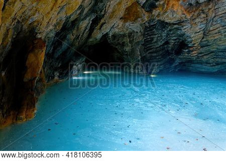 Failure Of The Lake And Natural Cave On The Southern Slope Of Mount Mashuk.