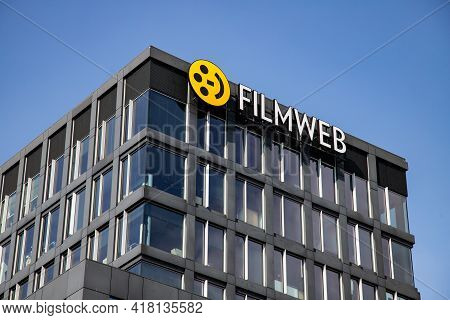 Warsaw/poland - May 11, 2019: View On The Filmweb Company Headquarters At Domaniewska Street