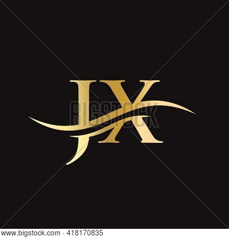 Initial Linked Letter Jx Logo Design. Modern Letter Jx Logo Design Vector With Modern Trendy