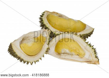 Monthong Durianon On White Background With Cipping Path.