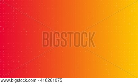 Abstract Geometric Background Of Sircles. Orange Pixel Background With Empty Space. Vector Illustrat