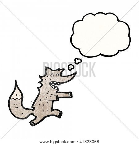 Cartoon Wolf jagen