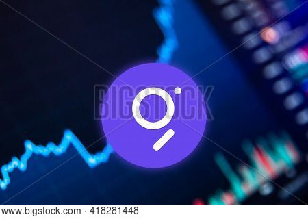 The Graph Grt Cryptocurrency. Bitcoin Coin Growth Chart On The Exchange, Chart