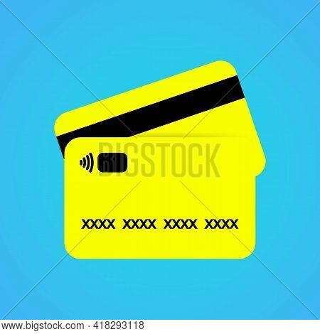 Credit Bank Cards Icon Or Logo In Color. Trendy Flat Isolated Pay Symbol, Sign Can Be Used For: Illu