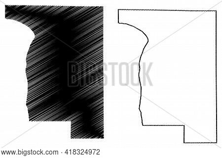 Calumet County, State Of Wisconsin (u.s. County, United States Of America, Us) Map Vector Illustrati