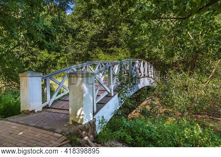 Humpback Bridge In Ostafyevo Park, Moscow, Russia