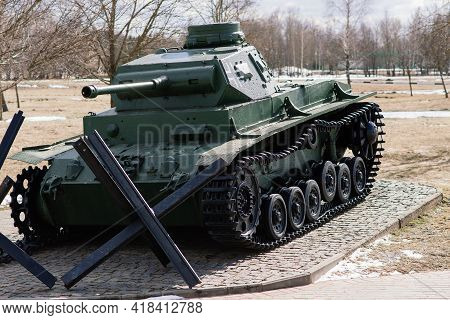 Abandoned War German Tanks In Museum. Urbex Exploration In German Countryside.