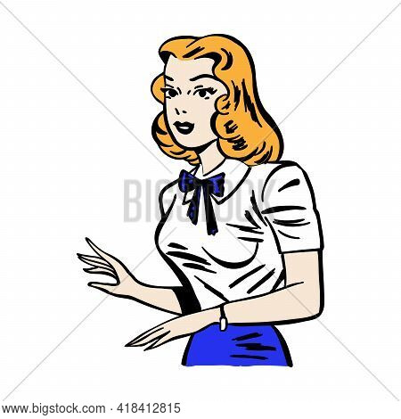 Ironic Satirical Illustration Of A Retro Classic Comics Book Character
