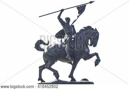 Seville, Spain - Sept 27th 2020: El Cid Campeador Equestrian Statue. Sculpted By Anna Hyatt Huntingt