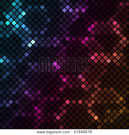 Mosaic With Colourful Hexagons Background