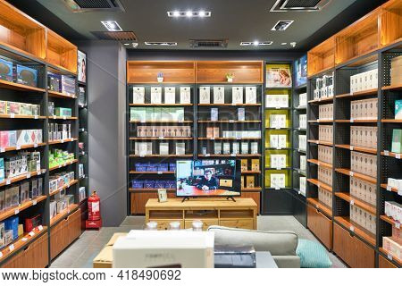 KUALA LUMPUR, MALAYSIA - CIRCA JANUARY, 2020: interior shot of Remax store at Suria KLCC shopping mall in Kuala Lumpur.
