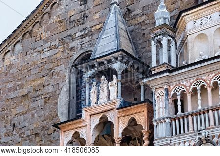 Giovanni Da Campione Porch On The Left Transept Of The Cappella Colleoni (was Built With Marble Elem
