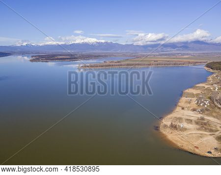 Aerial View Of Koprinka Reservoir, Stara Zagora Region, Bulgaria