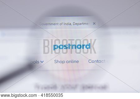 New York, Usa - 26 April 2021: Postnord Logo Close-up On Website Page, Illustrative Editorial