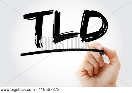 Tld - Top Level Domain Acronym With Marker, Technology Concept Background