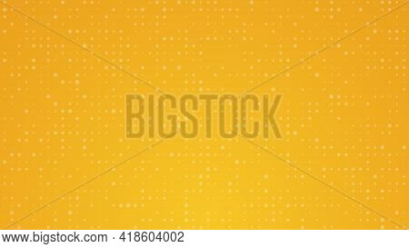 Abstract Geometric Background Of Sircles. Yellow Pixel Background With Empty Space. Vector Illustrat