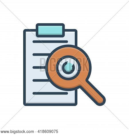 Color Illustration Icon For See View  Look Sight Watch Vision  Dristi Peep