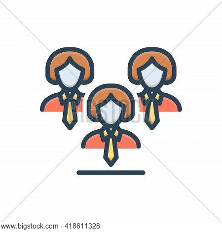 Color Illustration Icon For Leadership Lead Guidance Hegemony  Manager