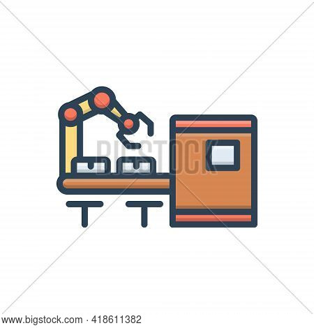 Color Illustration Icon For Machine Instrument Modality Mover  Machinery