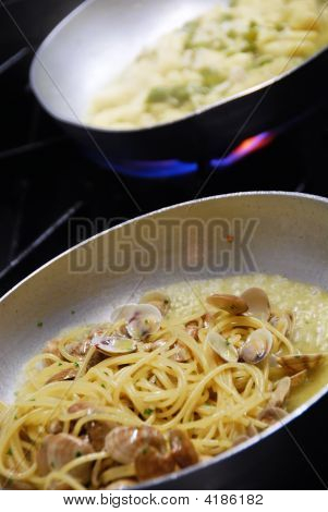 Spaghetti mit Muscheln
